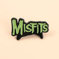 Shmik Horror Punk Logo Letters Misfits Enamel Metal Funny Lapel Pins Brooches Badges Clothing Jewelry Gift