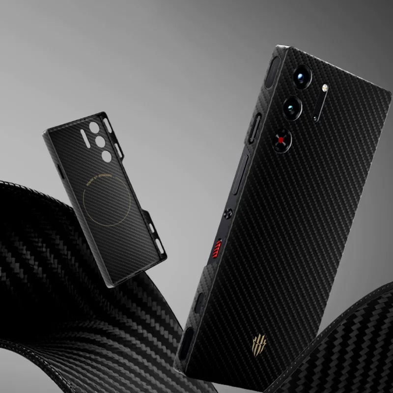 Original Kevlar Magnetic Case For Redmagic 10 10S Pro Pro+ Carbon Fibre Back Cover Case for ZTE Redmagic 10 10s Pro Plus