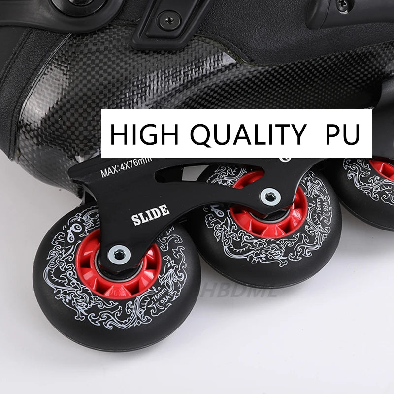 Roller Skate Wheel 62/64/68/70/72/76/80mm Inline Skates Rock Fancy Wheel PU Tyres Wear-resistant 83A/85A/90A/93A Bearing