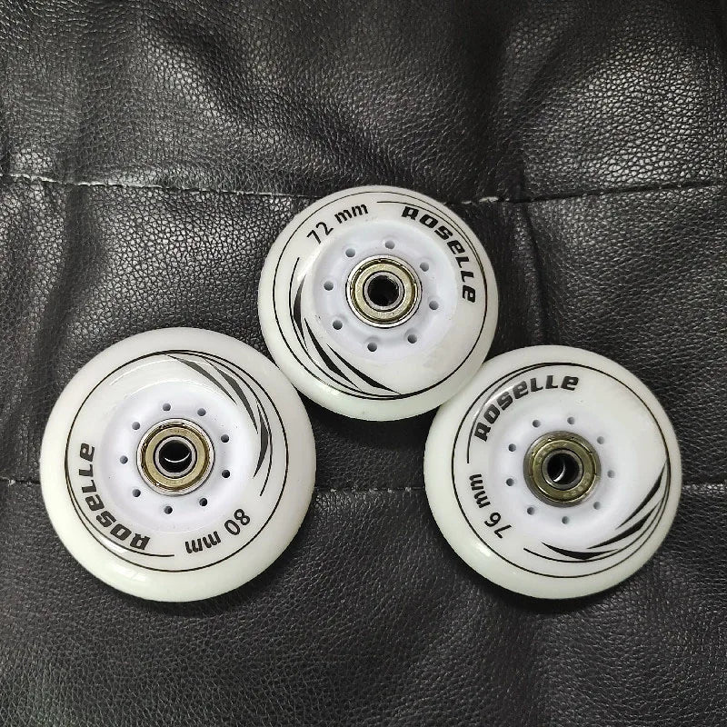 8 pcs/set 80mm 76mm 72mm 90A Rollers Inline Skates Slalom Skates Wheel For Adult Powerslide Patines skating Roller Wheels ABEC-7