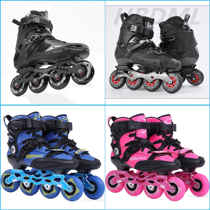 Roller Skate Wheel 62/64/68/70/72/76/80mm Inline Skates Rock Fancy Wheel PU Tyres Wear-resistant 83A/85A/90A/93A Bearing